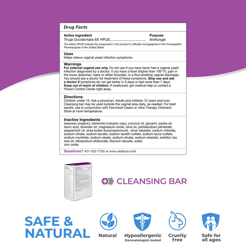 [Australia] - Femmesil Vaginal Antifungal Soap for Yeast Infection Relief for Women, Vaginal Itch & Irritation, Dermatologist Tested & Hypoallergenic Approved. All-Natural Vagina Soap Bar (75gm) 