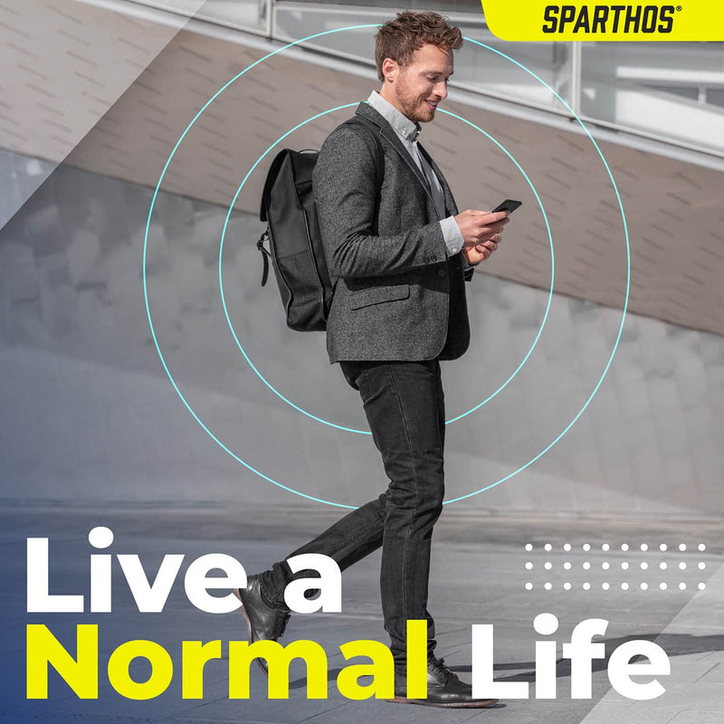 Sparthos Inguinal Hernia Belt For Men - Two Compression Pads - Slim, Discreet, Adjustable - Left or Right Side - Inguinal Hernia Support Mens - Post Surgery Hernia Truss - Groin Belts Men (Beige-XXL) XXL (Fits Hip Size 38 in - 50 in) Dune Beige