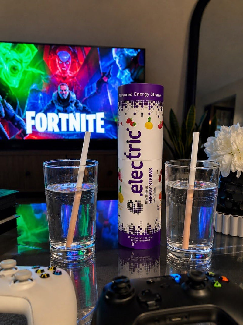 Electric Energy Drink Straws - Watermelon Wow 10 Straws - 100mg Caffeine, L-Theanine, B Vitamins - Zero Sugar, Zero Calories 0.03 Ounce (Pack of 10)