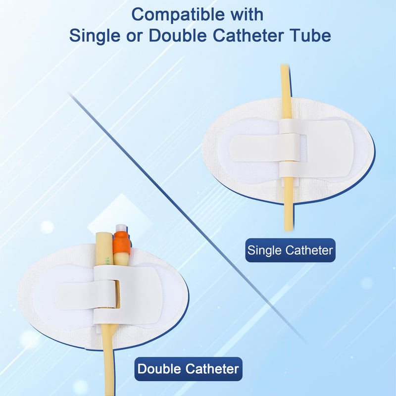 [Australia] - Foley Catheter Stabilization Device, Self Adhesive Catheter Tube Urinary Leg Bag Holder Sticker, Catheter Supplies for PEG/G/Feeding Tube Holder Accessories, Pack of 10 White 10 Pack 