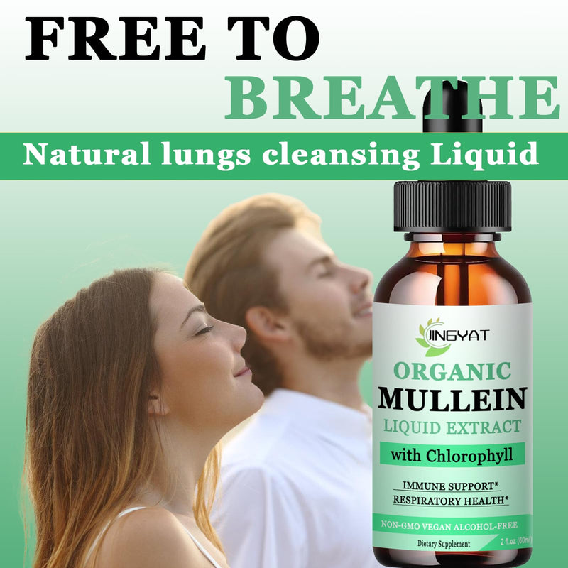 [Australia] - Mullein Drops for Lungs | Powerful Mullein Leaf Extract with Chlorophyll, Vitamin C, Cinnamon for Immune Support, Detox & Respiratory Support, Bronchial Support | Non-GMO, Kosher, Gluten-Free 