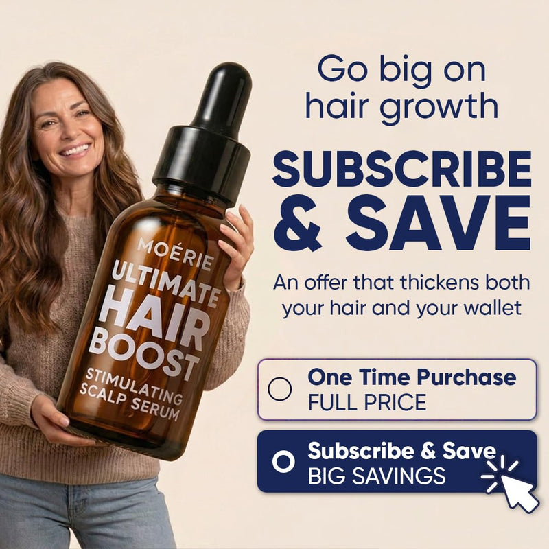 MOERIE Ultimate Hair Growth Serum for Natural Hair Regrowth & Thickening - Anti Thinning & Hair Loss Treatment for Women - Rapid Hair Growth Products - Scalp Oil Alternative - 1.69 fl oz / 50 ml Set of 1