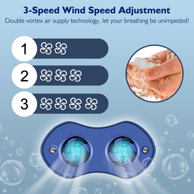 [Australia] - Anti Snoring Devices, Double Vortex Anti Snoring Device, Snoring Solution, Adjustable Wind Speed, Suitable for All Nose Shapes, Stop Snoring Suitable for Men and Women, Blue 