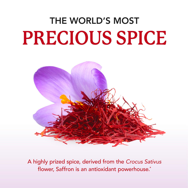 Saffron Supplement | Pure 4:1 Saffron Extract Capsules | Supports Mood, Focus, Eye Health & Energy Balance | Crocus Sativus Extract | Vegan, Gluten-Free & Non-GMO | 3-Month Supply | 90 Capsules
