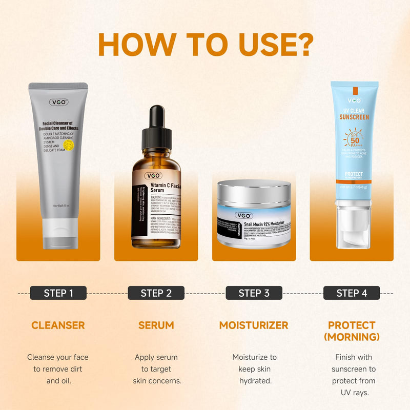 VGO 2 Pack Vitamin C Face Serum 2.02 Fl Oz (Pack of 2)