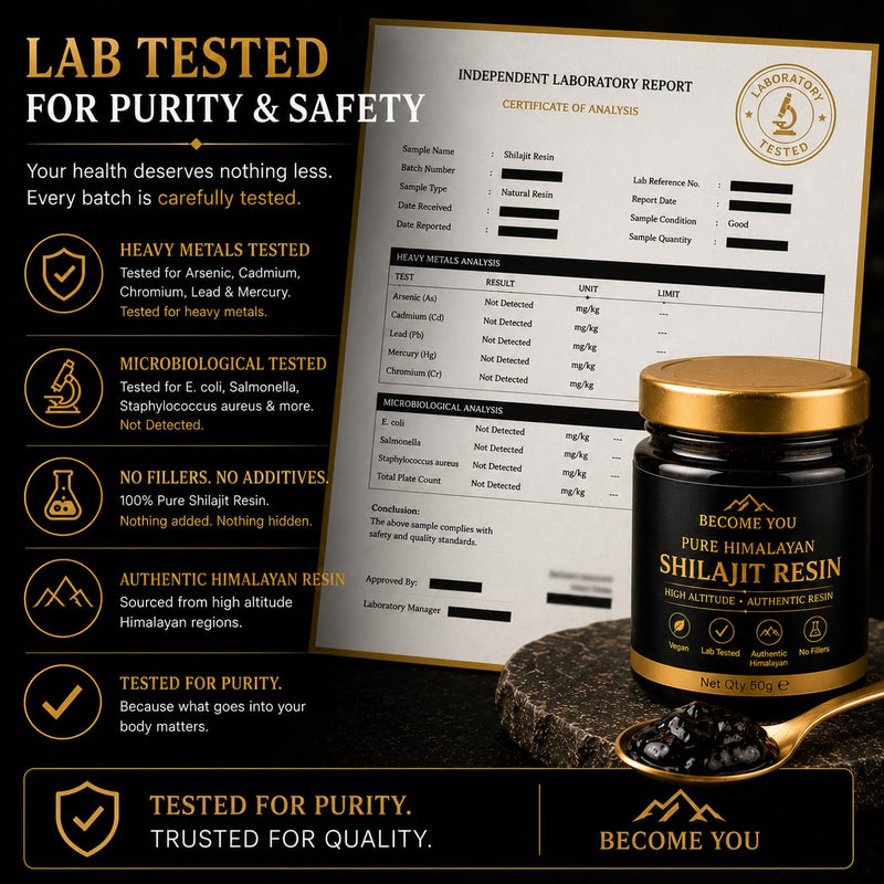Pure Himalayan Shilajit Resin, 50g, Authentic High Altitude, Lab Tested, Vegan, Heavy Metals Tested, Traditional Mineral Complex, Energy & Vitality Support