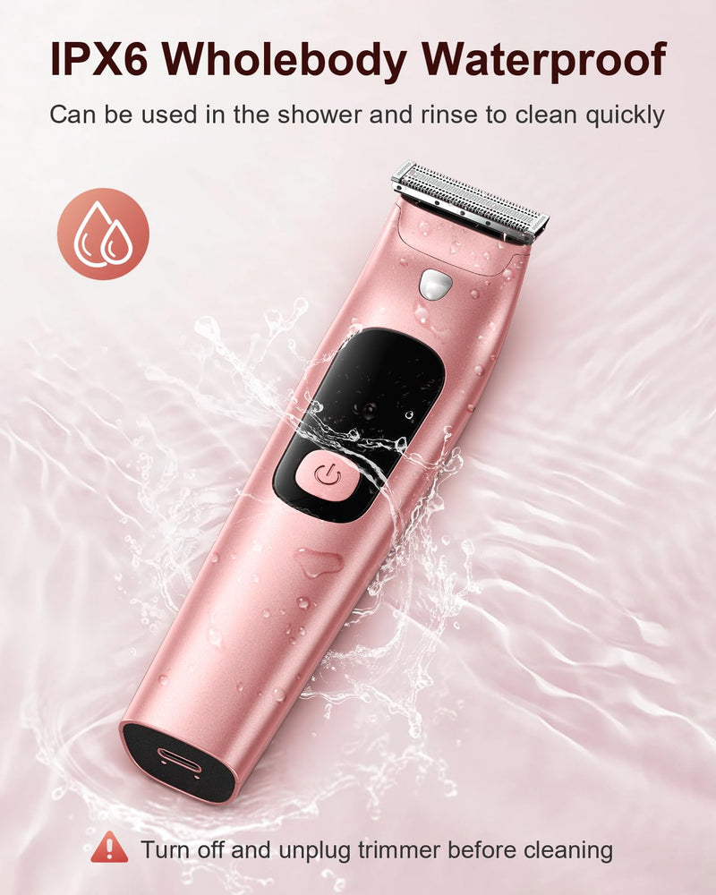 [Australia] - Electric Razors for Women, IPX6 Waterproof & Skin-Friendly Electric Shaver for Women, Rechargeable Women's Electric Razor with USB Charge Dock, Trimmer for Women for Legs, Body, Arm, Face 