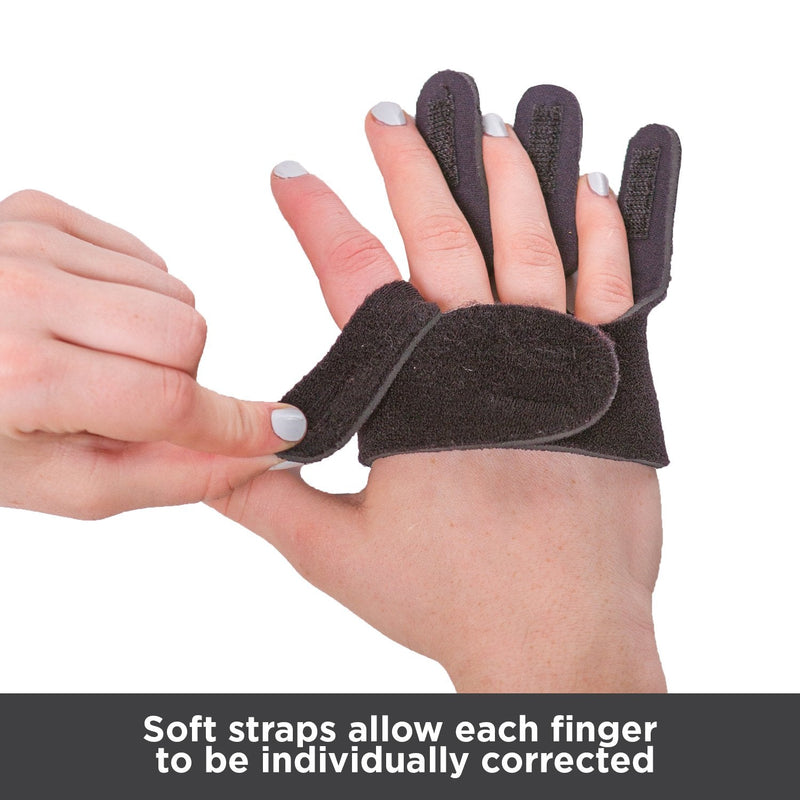 BraceAbility Ulnar Deviation & Drift Hand Splint | MCP Knuckle Joint Support Brace for Rheumatoid Arthritis & Tendonitis Pain Relief, Finger Straightener & Stretcher Glove - S (SM/MED) Left Small Left