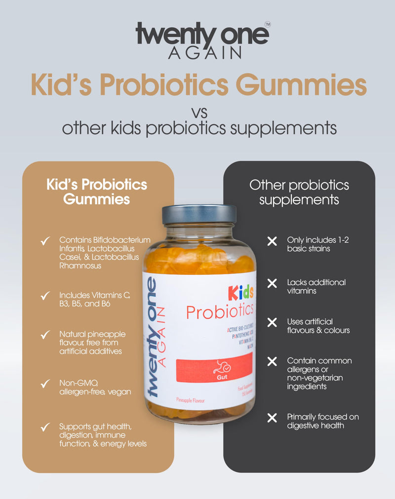Probiotic & Multivitamin Gummies for Kids and Adults – Pineapple Flavour – 150 Gummies – Gut Health, Immune & Digestive Support