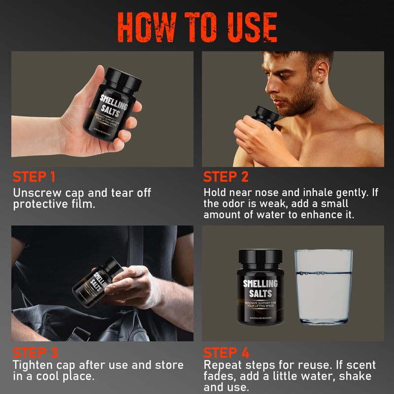 [Australia] - Powerful Salts Boosts Energy, Potent Salts Wake Up for AthletesÔºåActivate Before Smelling,Suitable for Athletes Powerlifting, Hockey, Fitness, Football, Provide Energy-5851 Black 