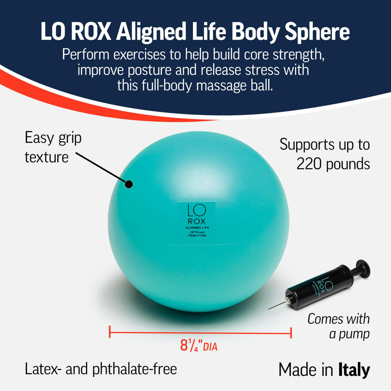 [Australia] - OPTP LO ROX Aligned Life Body Sphere with Pump - Inflatable Small Pilates Ball with Pump for Exercise, Massage, and Core Workouts — from Lauren Roxburgh 