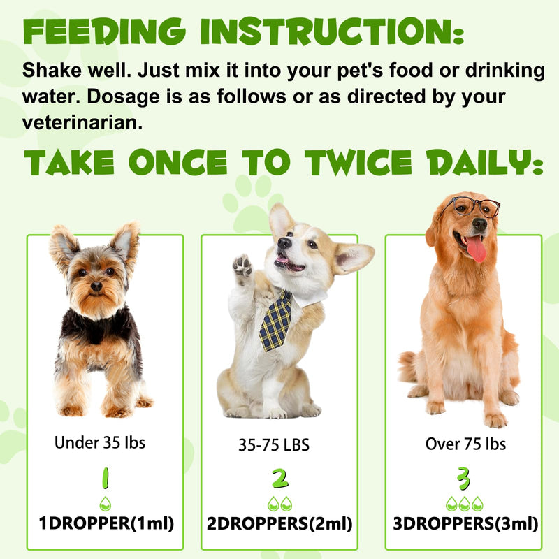 Probiotics for Dogs，3-in-1 Dog Probiotics，Dog Probiotics for Digestive Support, Dog Probiotic Supplements，Pet Probiotics for Dogs， Liquid Probiotics for Dogs | 2 Oz - PawsPlanet Australia