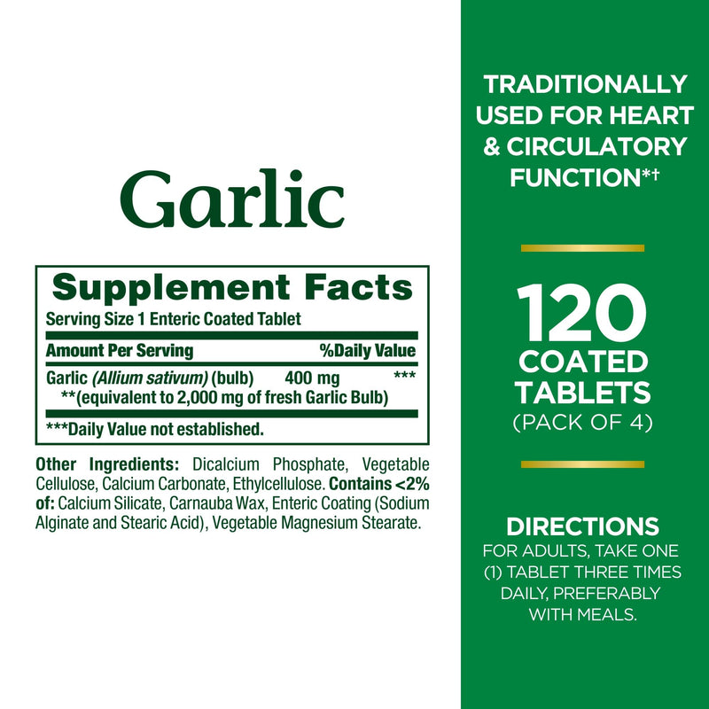 [Australia] - Nature's Bounty Odor Free Garlic 2000 mg, 120 Count 120 Count (Pack of 1) 