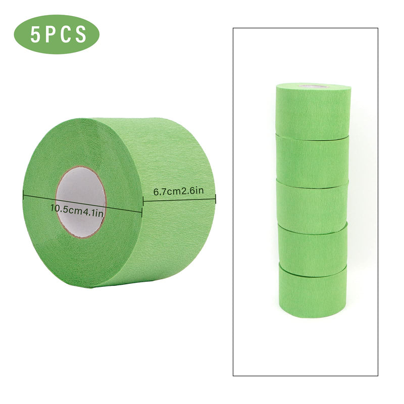 [Australia] - Barber Accessories - Disposable Stretchy Neck Strips for Haircutting and Styling, 5 Rolls (500 Strips, Green) 