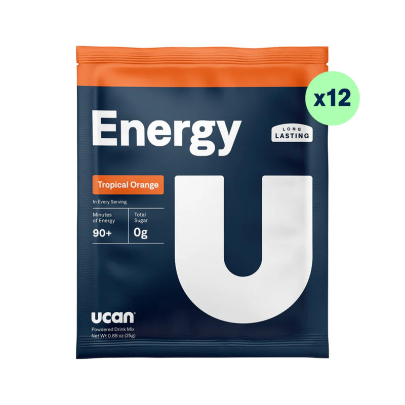 [Australia] - UCAN Energy Powder, Tropical Orange, Keto, Sugar-Free Pre & Post Workout for Men & Women, Non-GMO, Vegan, Gluten-Free, Great for Runners, Gym-Goers and High Performance Athletes (12 Servings, 25g) Tropical Orange (12 Servings) 