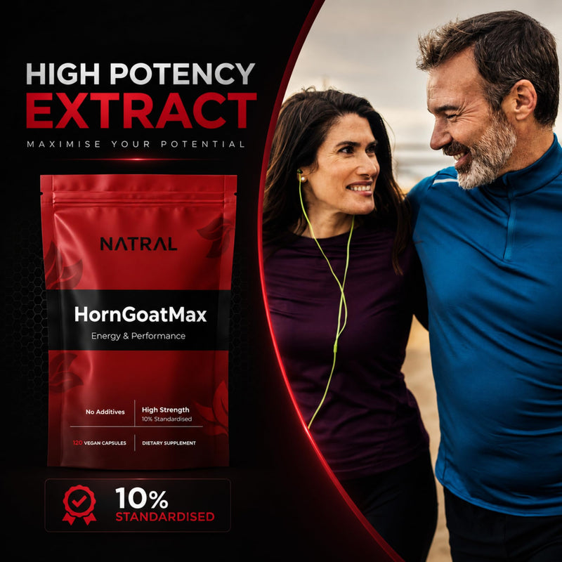 HornGoatMax Capsules - 120 Capsules 500mg Pure Goat Wd Extract 500mg - 10% Standardised Energy and Vitality Supplement for Men - No Fillers No Additives - Vegan Gluten Free 120 count (Pack of 1)