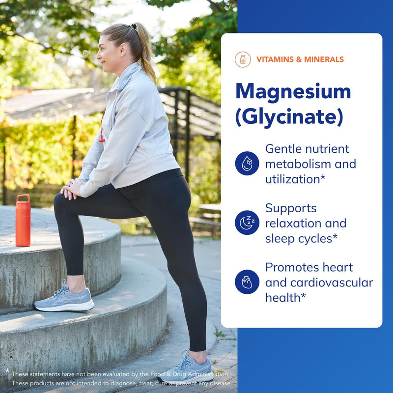 Pure Encapsulations Magnesium (Glycinate) - Supplement to Support Stress Relief, Sleep, Heart Health, Nerves, Muscles, and Metabolism* - with Magnesium Glycinate - 180 Capsules | Supplement to Support Stress Relief, Sleep, Heart Health, Nerves, Muscles...