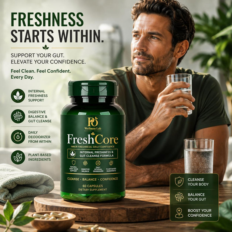 Body Deodorizing Supplement 60 Capsules, Internal Deodorant Chlorophyll Capsules, Natural Odor Control Chlorophyll Pills for Gut Health, Skin Health, Detox & Digestion Support