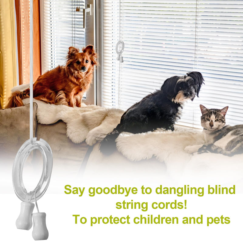 [Australia] - Window Blind Cord Winder, Safety Baby Proof Blind Cord Holder Wrap, Childproof Clear Plastic Windows Shade String Clips,Blind String Holder,No Wall Damage (4 Pack) 4pack 