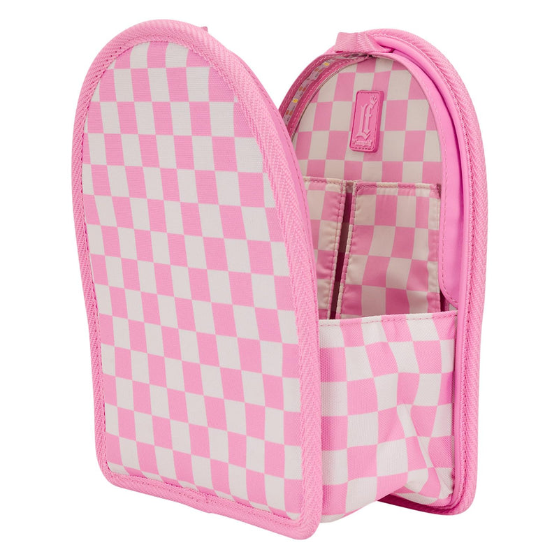 Loungefly Pink Checkerboard Light-Up Mini Backpack Insert Organizer