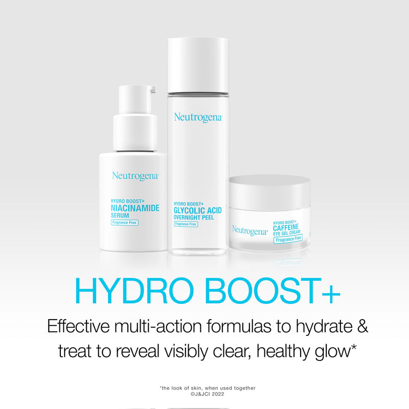 Neutrogena Hydro Boost + Niacinamide Serum for Face with Hyaluronic Acid & Vitamin B3, Multi-Action Face Serum to Hydrate & Improve Skin Complexion & Refine Look of Pores, Fragrance Free, 1 oz | Multi-Action Face Serum to Hydrate & Improve Skin Complex...