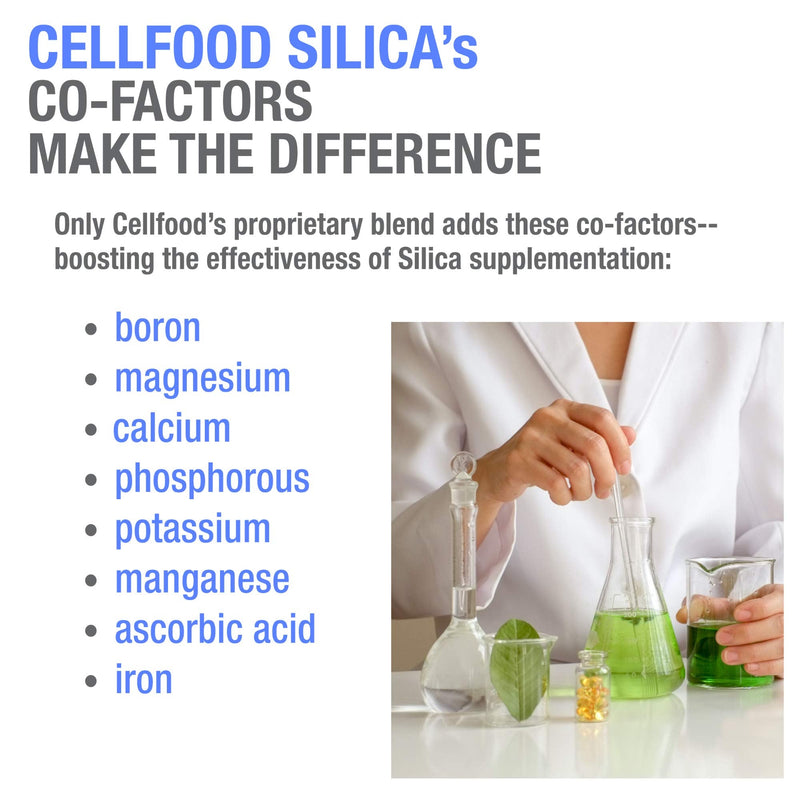 [Australia] - Cellfood Essential Silica Anti-Aging Formula, 4 fl oz - Supports Healthy Bones, Joints, Hair, Skin, Nails, Teeth & Gums - Easy to Absorb Liquid - Gluten Free, Thiaminase Free, Non-GMO - 40-Day Supply 