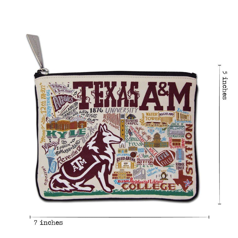 Texas A&M University Collegiate Zipper Pouch Purse, Makeup Bag | Zipper Bag - Holds Phone, Makeup, Wallet, Glasses, & Travel Essentials - Alumni, Acceptance & Graduation Gift Texas A&M University