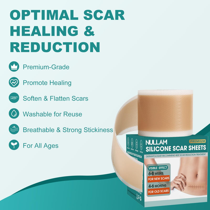 [Australia] - Silicone Scar Sheets, Silicone Scar Tape(1.6"x 158"), Scar Tape for Scar Removal Treatment, Reusable Silicone Scar Strips for Surgical, C-Section, Keloid, Burn, Acne, Surgical Scars 1.6"x 158" 