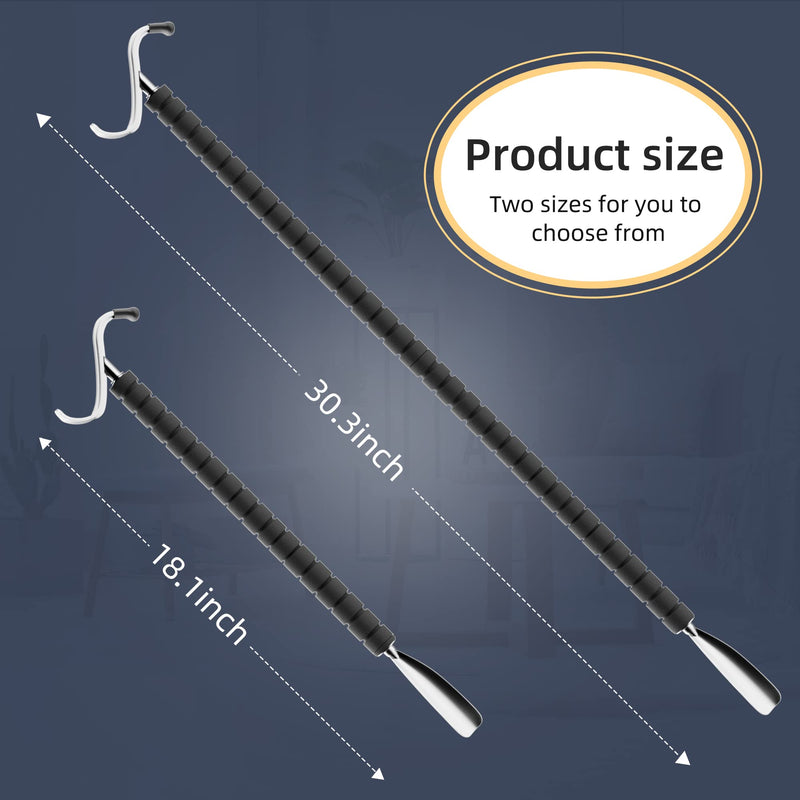[Australia] - Shoe Horn Long Handle,Dressing Stick,Adjustable Extended Sock Remover Aid Helper for Shoes, Socks, Shirts, Pantsseniors with Travel Bag 