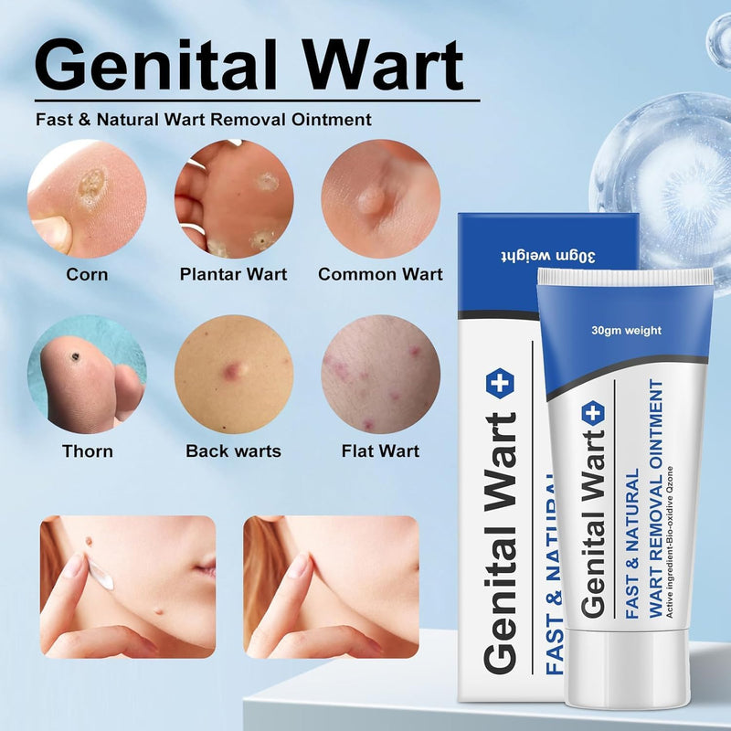 [Australia] - Fast Action Cream Wart Gel Maximum Strength -Fast-Acting Freeze Off - Wart Cream for Genital (1pcs)-Q1 White 