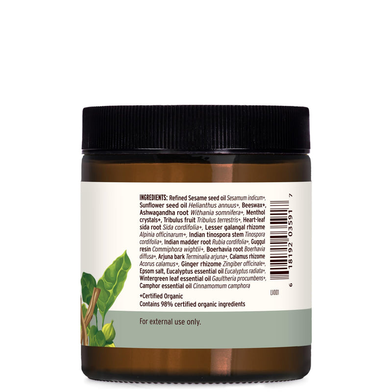 [Australia] - Banyan Botanicals Muscle Balm – Organic Muscle Massage Balm with Ashwagandha Root & Epsom Salt – Supports Healthy Circulation & Soothes Tired Muscles – 4oz – Non GMO Sustainably Sourced Petroleum Free 