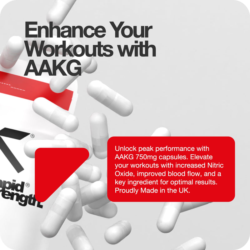 L Arginine AAKG 500mg Capsules Amino Acids Caps by Rapid Strength