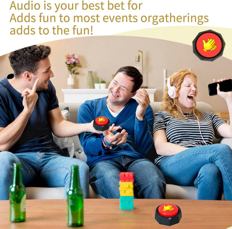 [Australia] - Applause Button - Button Applauds When Pressed - Add Extra Fun to Your Life-Easy Buttons-Sound Buzzer with Applause Noise Maker Buzzer 