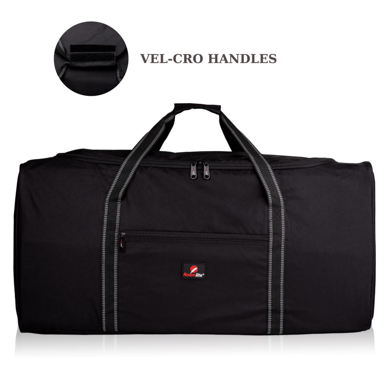 Roamlite Extra Large Size X-L 26" Duffel Bag - Very Big Holdall, Cargo Travel Luggage - 70 Litre 26 Inch x13x13 Plain Black, RL26K
