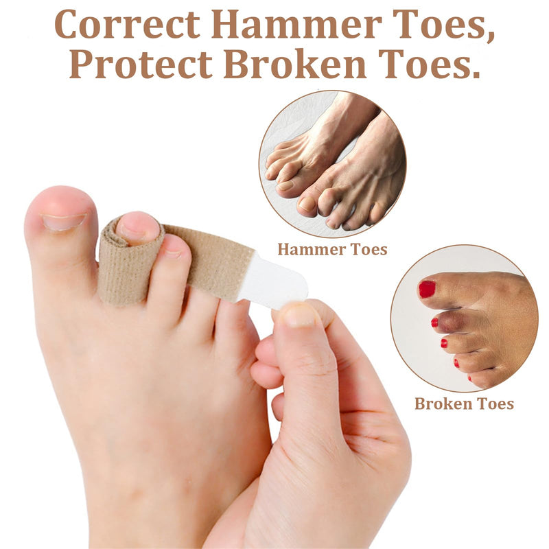 [Australia] - Hammer toe correction, pack of 15 hammer toe pads, toe splint, hammer toe, hammer toe splint, suitable for correcting hammer toes, curved toes, overlapping toes 