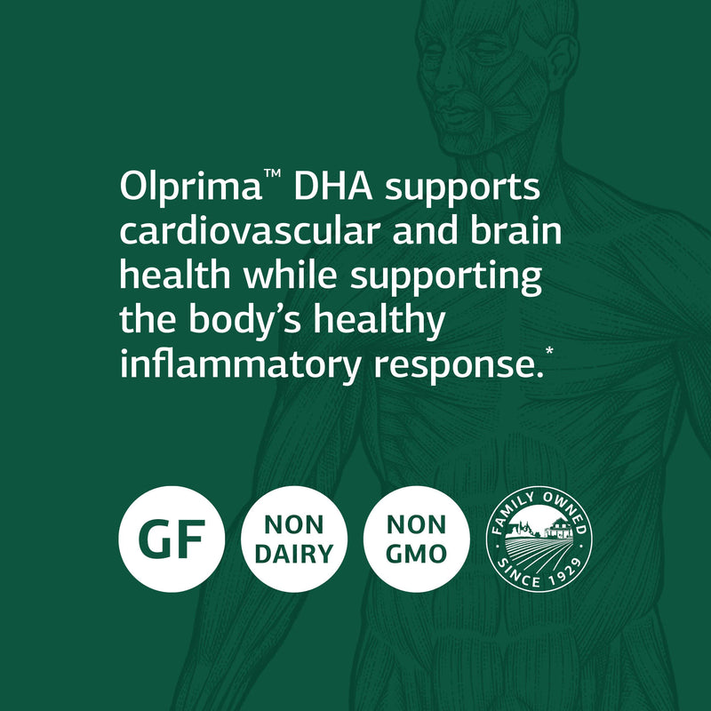 [Australia] - Standard Process Olprima DHA - Whole Food Cognitive Health, Brain Health and Heart Health, Astaxanthin, DPA and DHA with Omega 3 Tuna Fish Oil and Rosemary - Gluten Free - 60 Softgels 