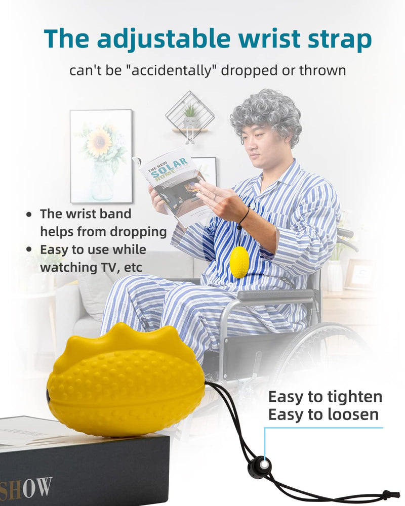 [Australia] - Fanwer Stress Balls for Adults and Seniors with The Adjustable Wrist Strap, Hand Exercisers for Strength, Finger Ball for Hand Therapy, Arthritis, Physical Therapy, Carpal Tunnel 