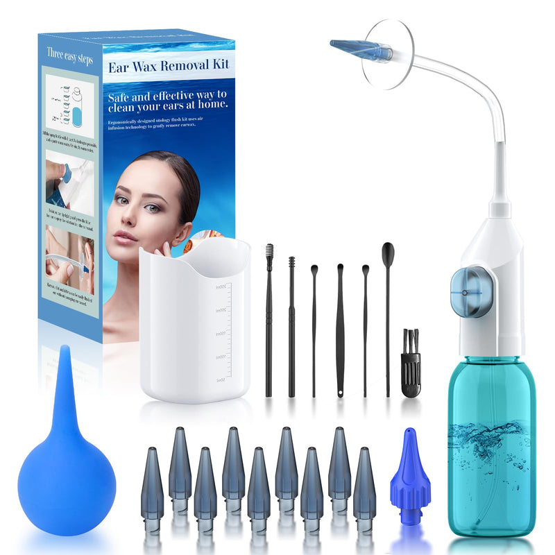 [Australia] - Ear Syringe - Ear Wax Removal - Sucks Snot and Earwax Removal Kit - FSA HSA Eligible-Safe and effective removal of ear wax and snot light green 
