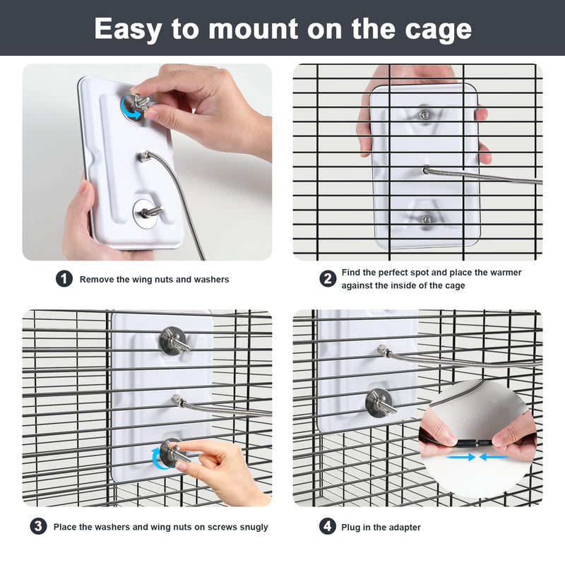 Fenocran Indoor Bird Heater Pad, USB Bird Warmer Heater, Bird Heater for Parakeets 4.5" X 7" - PawsPlanet Australia