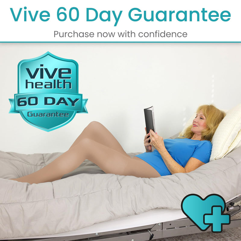 [Australia] - Vive Medical Compression Pantyhose for Women & Men - 20-30 mmHg Graduated Support Hose - Opaque Closed Toe Compression Tights - Stockings for Varicose Veins, Swelling, Edema, & Improved Circulation X-Large 