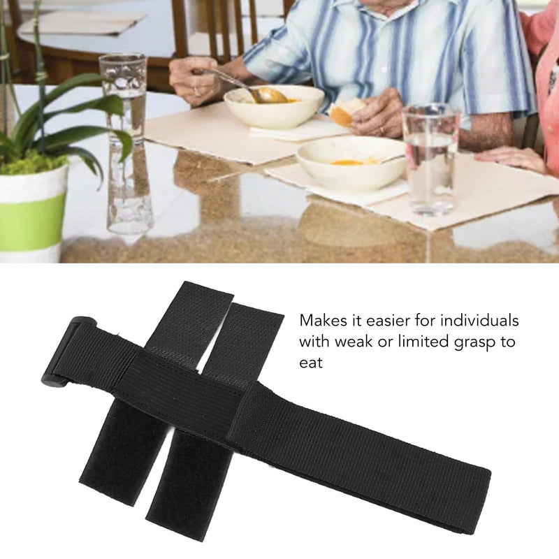 Universal Cuff, 2pcs Utensil Holder for Holding Utensils, Adjustable Gripping Strap, ADL Eating Aid for Elderly or Individuals with Weak Grip, Makes Mealtime or Other Activities Easier