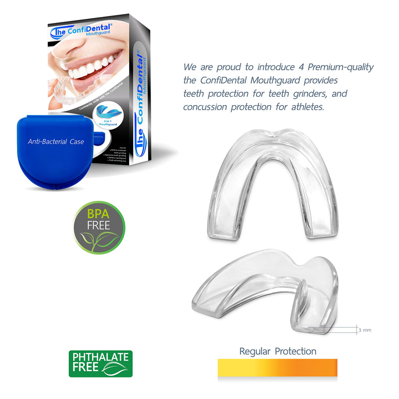 [Australia] - Pack of 6 Moldable Mouth Guard for Teeth Grinding Clenching Bruxism, Sport Athletic, Whitening Tray 7 Piece Set Old Black 