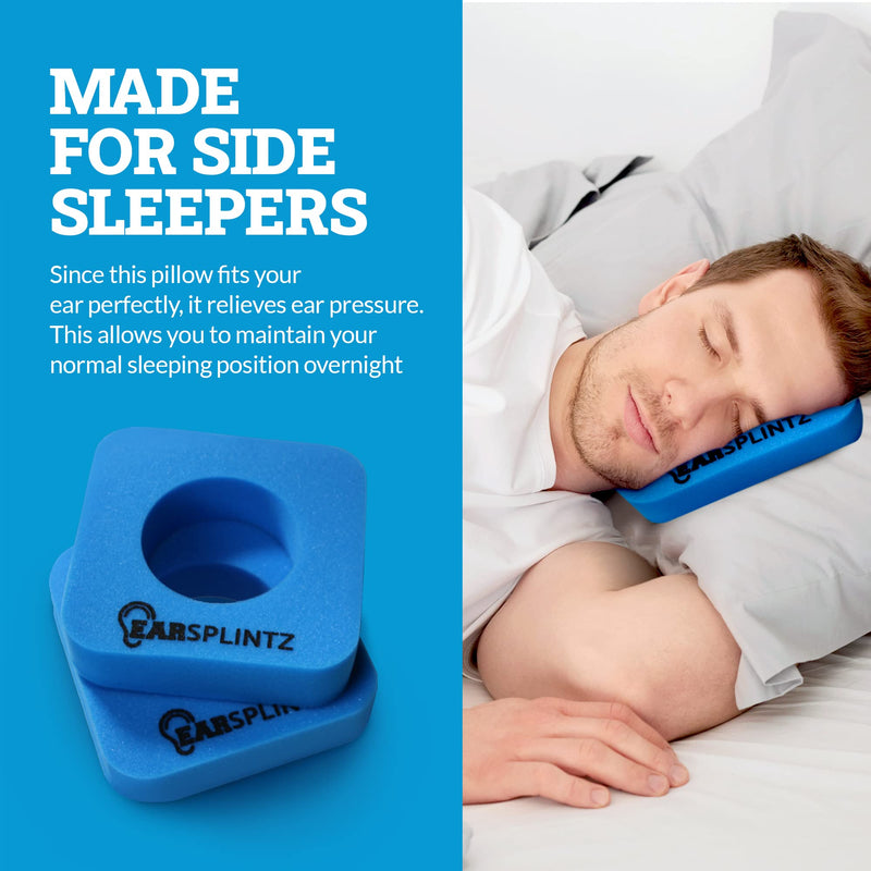 Easy Sleep Ear Pillow, No-Pain Foam Pillow for Sore Ears, Soft Support Ear Pillows for Side Sleepers