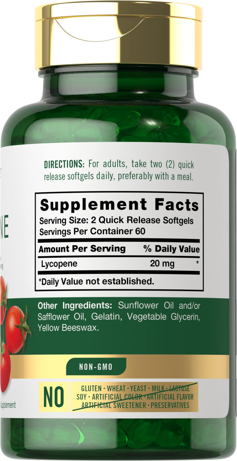 Carlyle Lycopene | 20mg | 120 Softgels | Non-GMO & Gluten Free Supplement