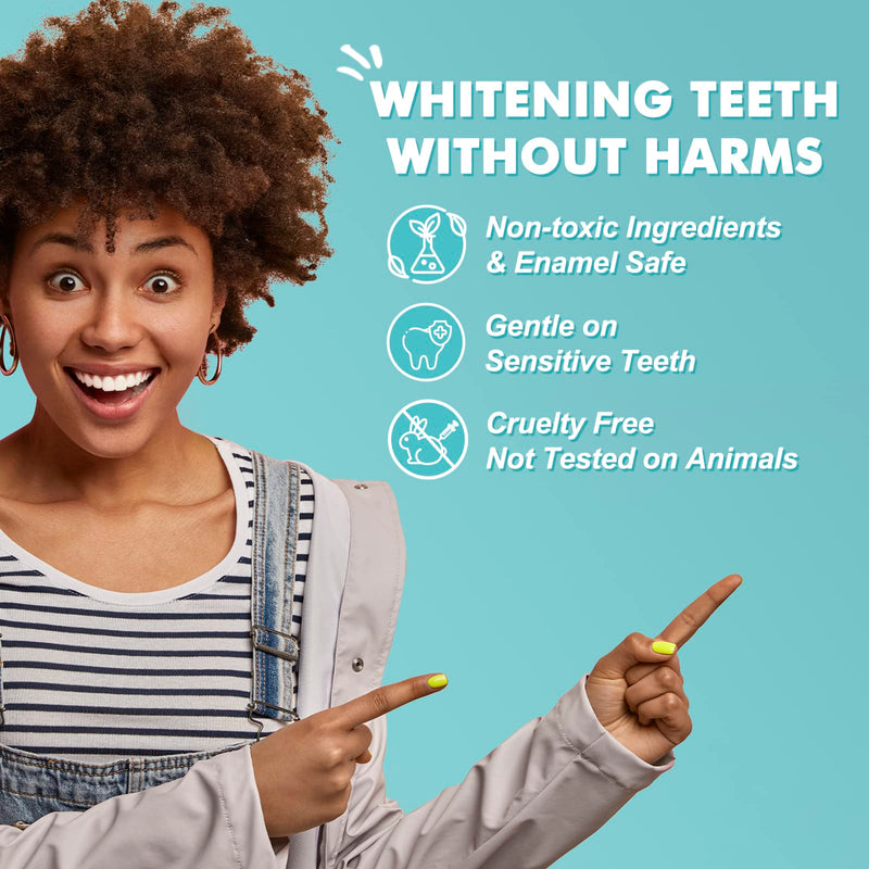 [Australia] - Teeth Whitening Strips for Sensitive Teeth 14 Treatments, Enamel Safe Strips, Dentist Recommended 30 Minutes Fast Results, Teeth Whitener for Coffee Tea Smoking other Stains - 28 Strips 