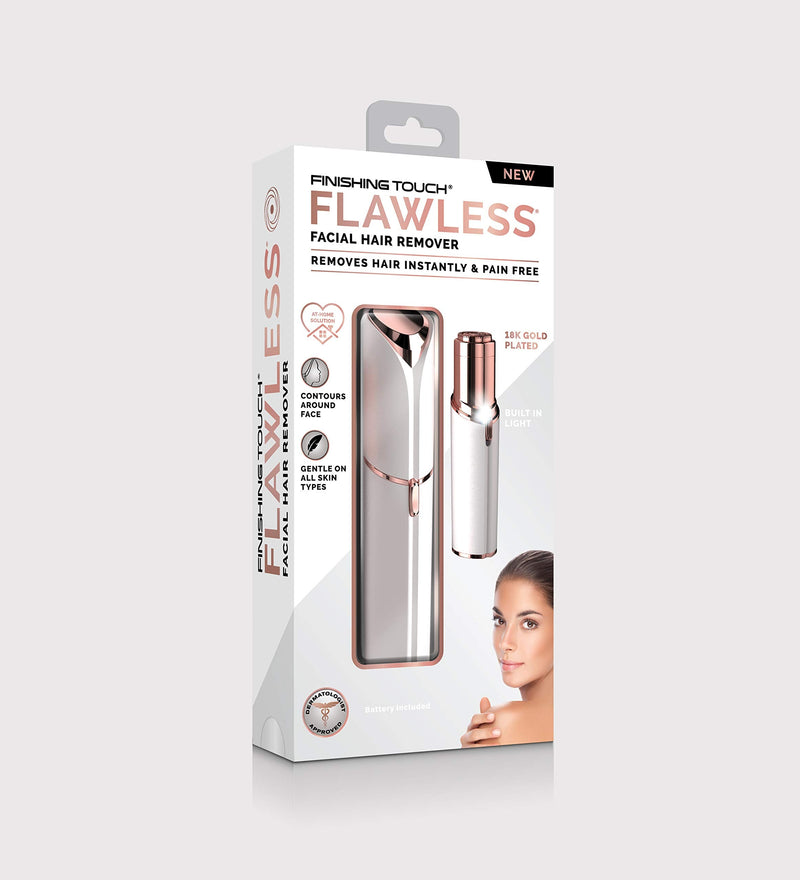 [Australia] - Finishing Touch Flawless Women's Painless Hair Remover , White/Rose Gold Rose Gold 