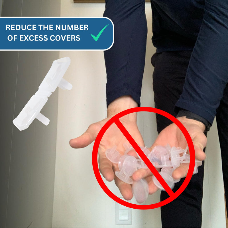 [Australia] - White Double Outlet Covers Baby Proofing (10 Pack, 20 Sockets) | Baby Proof Plug Covers for Electrical Outlets | Safe & Secure Baby Safety Products | Childproof Socket Covers Protect Toddlers & Babies 10 White Outlet Covers 