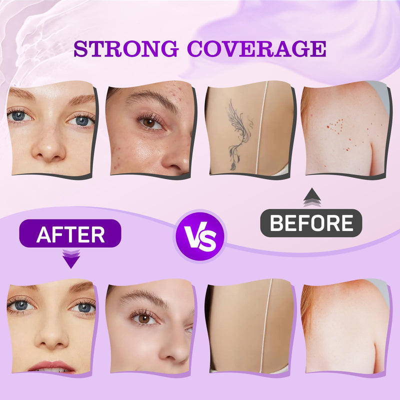 [Australia] - 6 Colors Tattoo Cover Up Makeup with Brush – Waterproof Body and Leg Sleeve Foundation, Full Skin Coverage Bronzer & Scar Concealer Cosmetics (bronze) bronze 
