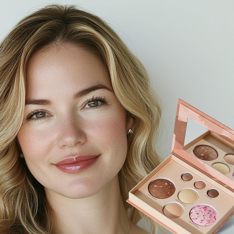 [Australia] - Velvety Smooth Baked Palette, Multi-purpose, Highly Pigmented Palette with Bronzing Powder, Eyeshadows and Blushes, Waterproof, Vegan & Cruelty-free. 