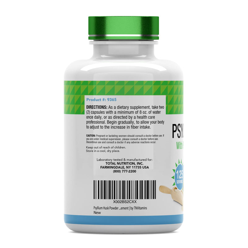 [Australia] - Psyllium Husk Capsules | 1700 MG - 250 Capsules | with Probiotic Acidophilus | Extra Strength Soluble & Dietary Fiber Supplement | Supports Digestive Health 